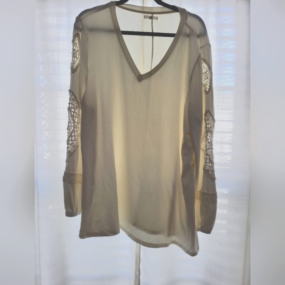 Maurice's sweater, white, 2x